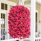 Artificial Hanging Flowers for Outdoors, Fake Hanging Plants with Baskets, Silk Faux Flowers UV Resistant for Planters Home Patio Porch Spring Decoration